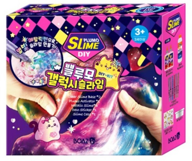 BOAZLin Plumo 銀河史萊姆 DIY 套組 740g, 1套, 隨機出貨