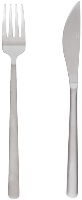 인블룸 메리시아 스텐304 커트러리 세트, 심플실버, 1세트, 포크 + 나이프 + 파우치