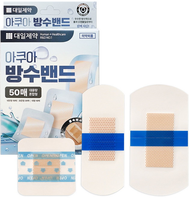 대일제약 클린 방수밴드 혼합형, 50개입, 1개