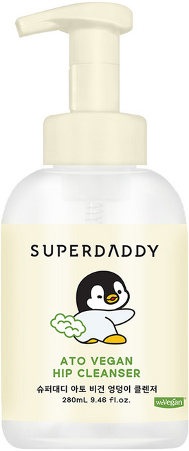 슈퍼대디 아토비건 엉덩이클렌저, 280ml, 1개