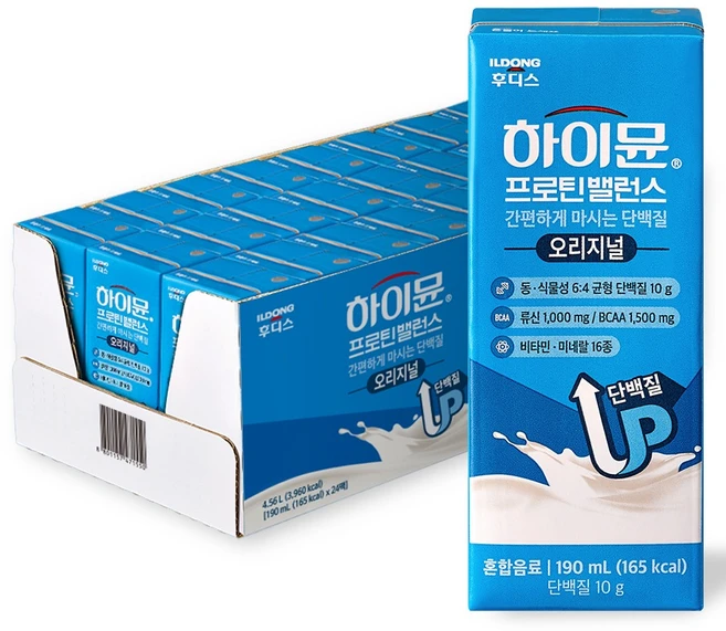 하이뮨 프로틴 밸런스 드링크믹스 RTD, 190ml, 24개 - 쿠팡