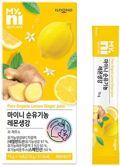 Myni NFC生薑檸檬汁隨身包 14條入, 210g, 1盒