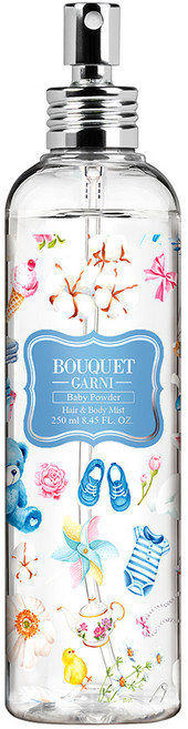 부케가르니 프래그런스드 헤어 앤 바디미스트 베이비파우더, 250ml, 1개