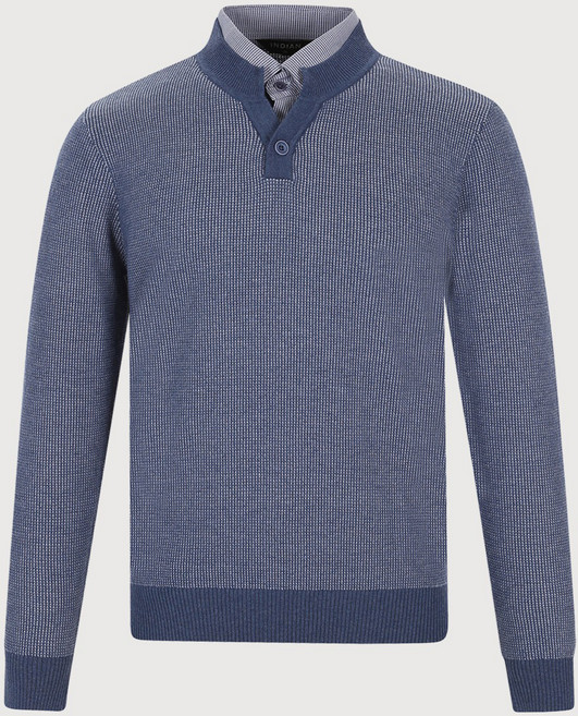 인디안 남성용 셔츠에리 레이어드 니트 MIEBP5SC401