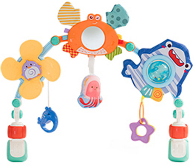 루나스토리 유아용 유모차 카시트 모빌 플레이아치, 바다친구, 1개