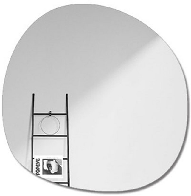 앞날창창 붙이는 아크릴 욕실 화장실 벽 인테리어 거울, 조약돌