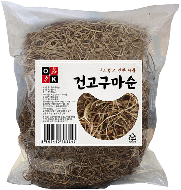 오케이식품 건고구마순, 1개, 100g