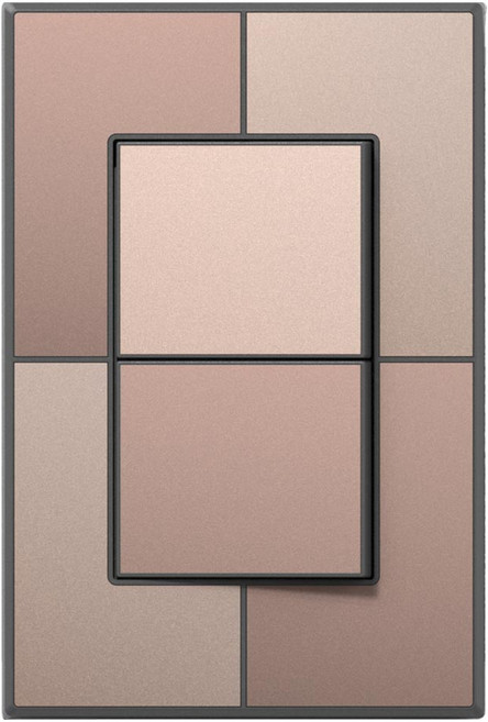 TILINS Gallery系列 單切雙聯開關 棕金色, 1個