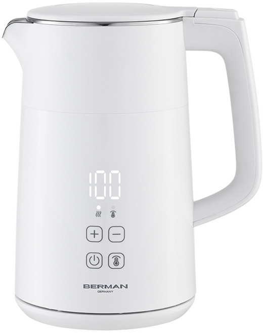 베르만 디지털 디스플레이 무선 전기주전자, K223ND(화이트)