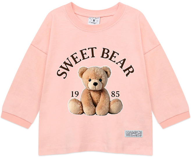 리틀래빗 아동용 스윗베어 긴팔 티셔츠