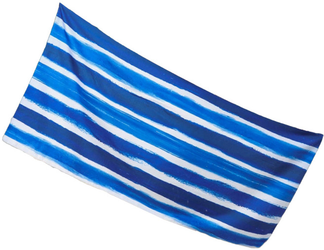 플로우코드 대형 해변 비치 타올, 가로 스트라이프, 1개