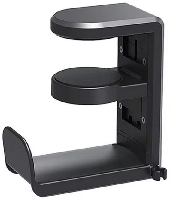 일상HO감 회전형 반자동 책상 헤드셋 거치대, 블랙, 1개, H0000015