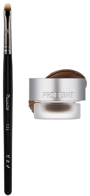 프로에잇 스테이 온 젤 아이라이너 3.7g + 피카소 231 아이라이너 브러쉬 세트, 03 우드브라운, 1개