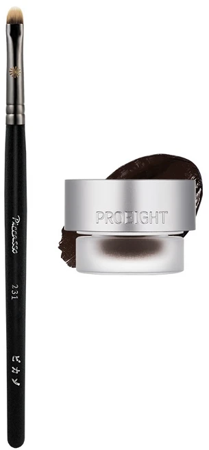 프로에잇 스테이 온 젤 아이라이너 3.7g + 피카소 231 아이라이너 브러쉬 세트, 02 다크브라운, 1개 - 쿠팡