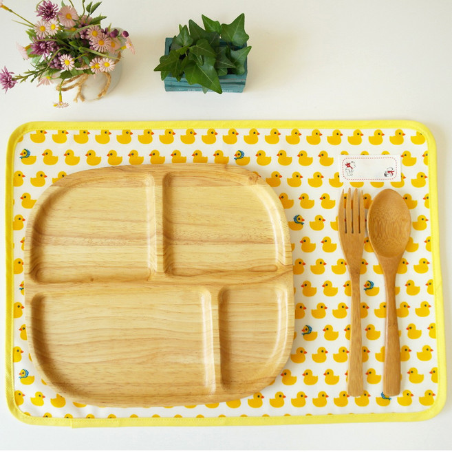 슈슈룸 방수 도시락 식판 매트, 아기오리, 1개