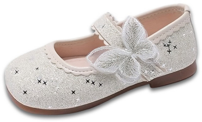 키즈트리 여아용 반짝이 나비 구두 XZ-547