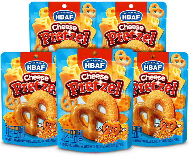 HBAF 起司蝴蝶餅, 30g, 5個