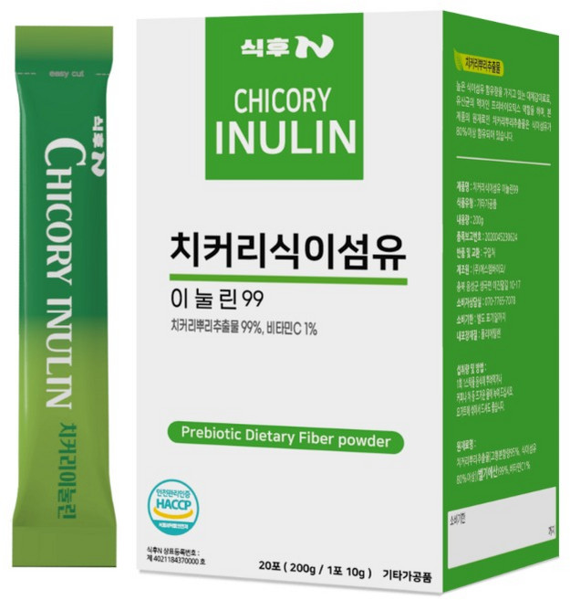 식후엔 치커리 식이섬유 이눌린 99 20p, 200g, 1개