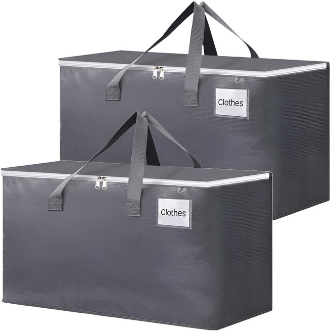 로이홈 방수PE 90L 정리 수납 가방, 그레이, 1단, 2개