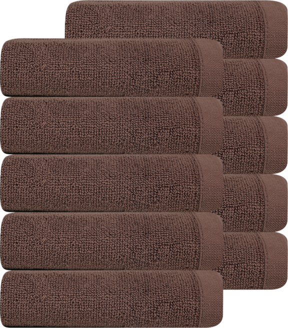 키리아 업소용 다용도 미용 수건 95g 30수 면사, 브라운, 10개