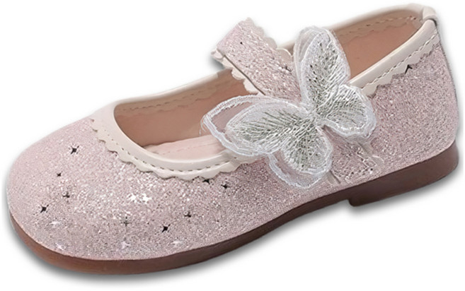 키즈트리 여아용 반짝이 나비 구두 XZ-547