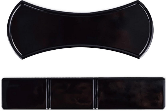 小麥購物 奈米萬能隨手貼 弧形 + 長條 G402 黑色 46g, 4組