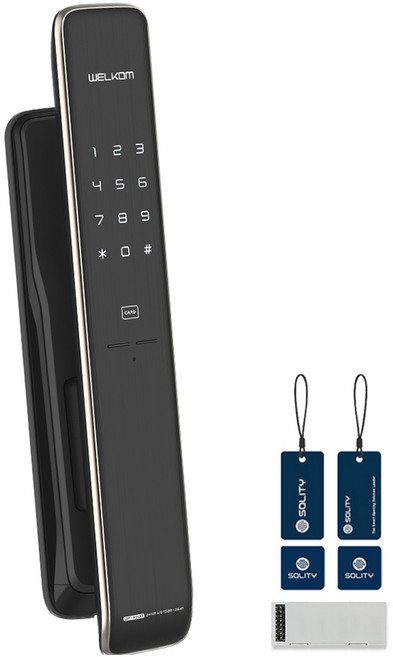 솔리티 웰콤 WiFi 푸시풀 Iot 디지털 도어락, WP-3500, 고객직접설치