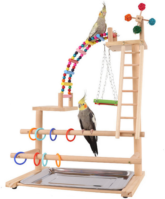 칠시 앵무새 바람개비 놀이터 횃대 대형, 혼합색상, 1개