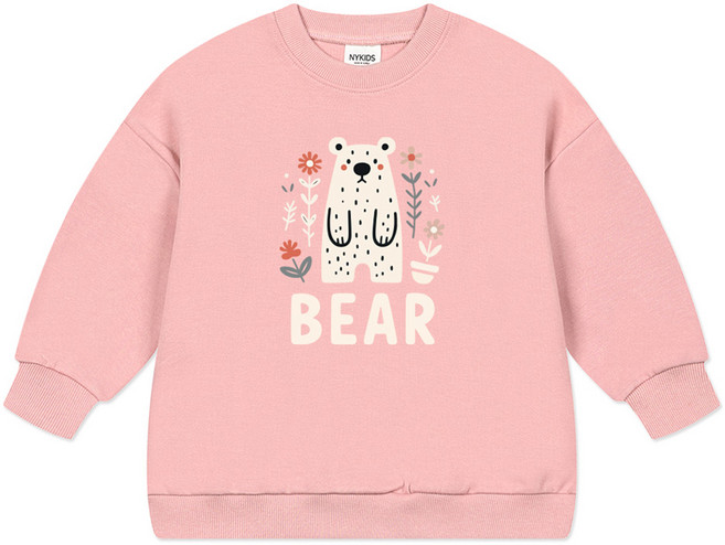 뉴욕꼬맹이 아동용 오버핏 맨투맨 티셔츠 W288