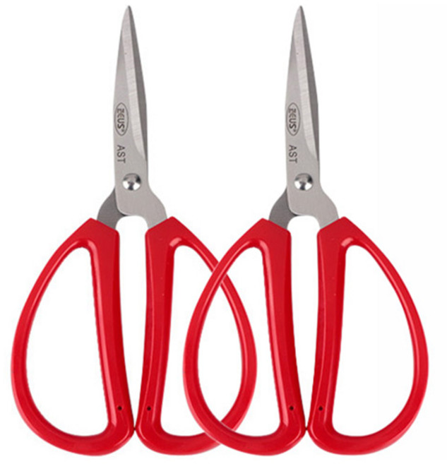 제우스 양손 스텐 게가위, 레드, 2개