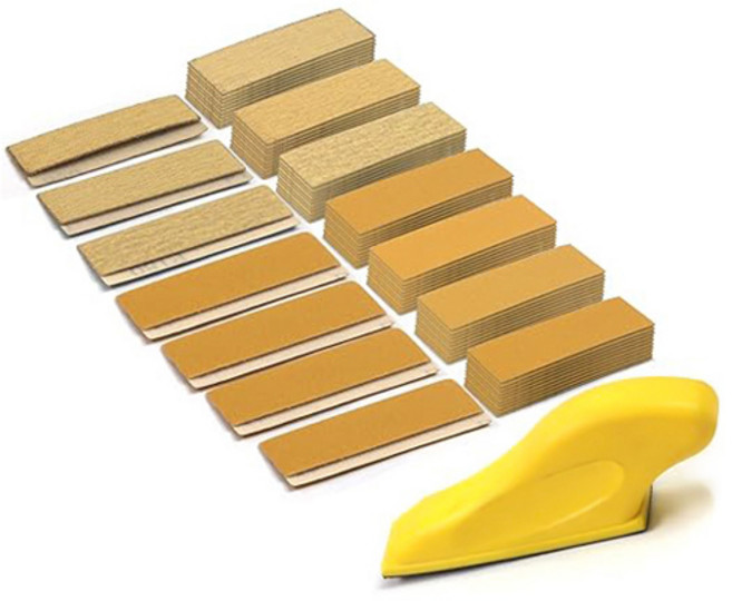 OON 미니 핸드 샌딩기 + 사포 70장, 1세트