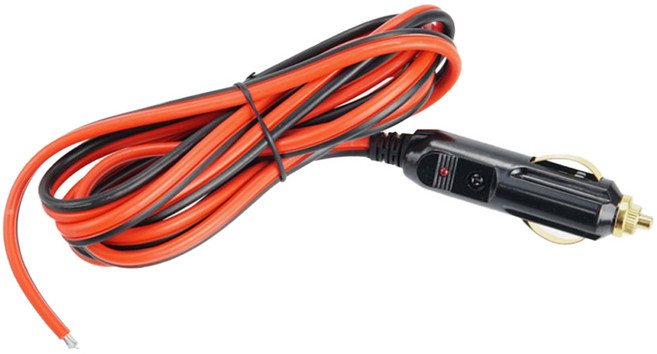 컴스 차량용 시거잭 케이블 12V 제작용 플러그 2m, 1개