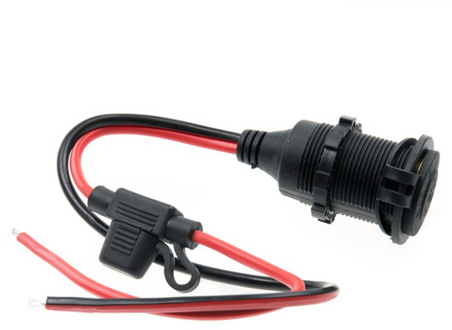 컴스 차량용 시거잭 케이블 보호캡휴즈퓨즈 20A 12V 전용 제작용 30cm, 1개, BB805