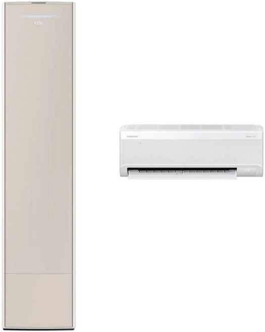 삼성전자 56.9㎡(17.2평) + 18.7㎡(5.7평) BESPOKE AI 무풍콤보 갤러리 스마트 2 in 1 홈멀티형 에어컨 AF80F17D21SRT 방문설치, 일반배관형