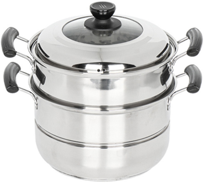 퀸센스 센싱 IH 2단 찜솥, 26cm, 1개