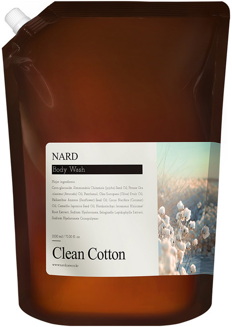 나드 부케가르니 리프레쉬 퍼퓸드 바디워시 클린코튼 리필, 1개, 2.1L