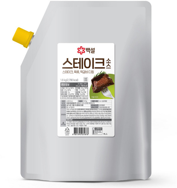 백설 스테이크 소스, 1.8kg, 1개