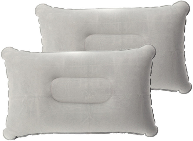 스모글 가벼운 여행 휴대용 풍선베개, 그레이, 2개