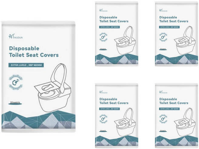 무둔 일회용 위생 휴대용 변기커버 10P, 화이트, 5개