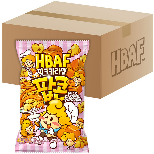 바프 밀크카라멜 팝콘, 80g, 12개