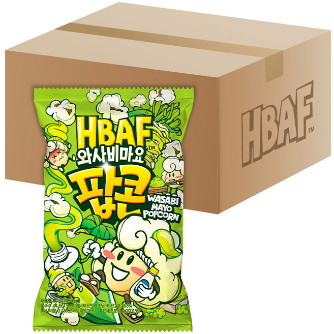 바프 와사비마요 팝콘, 80g, 12개