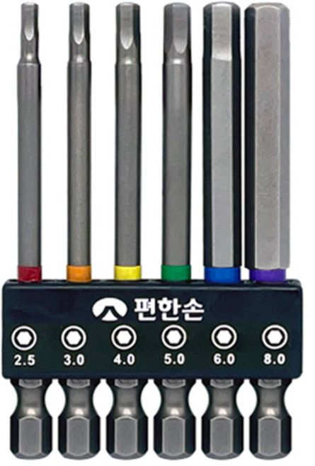 편한손 육각비트 6종 세트 HBS6-75, 1세트