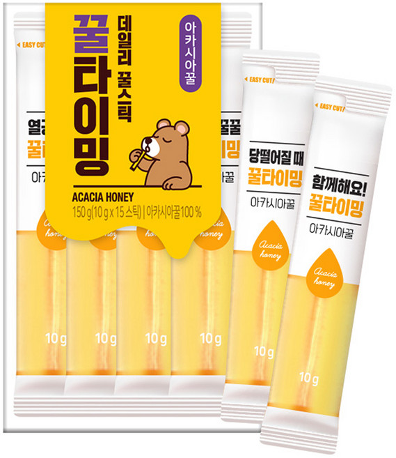 녹차원 꿀타이밍 아카시아 꿀스틱 15p, 1개, 150g