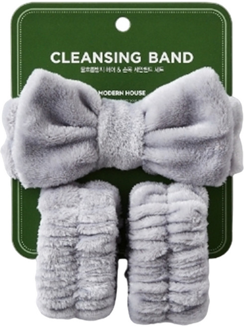 모던하우스 극세사 세안 밴드 세트, 1세트, 그레이
