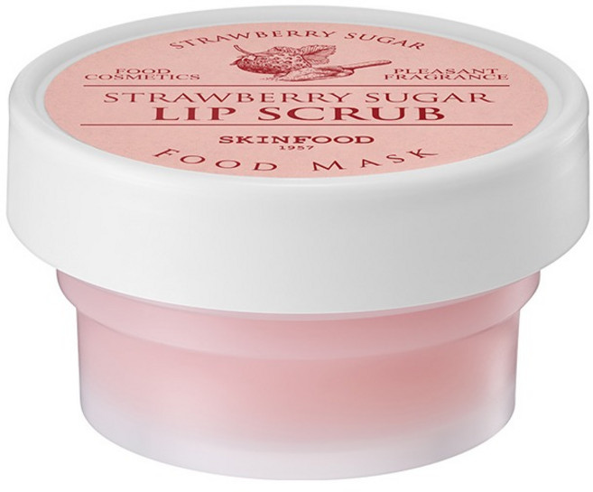 스킨푸드 딸기슈가 푸드마스크 립 스크럽, 21g, 1개, 딸기향