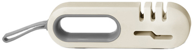 키치니언 4 in 1 초경량 쉽고 편한 잘갈리는 칼 가위 갈이, 크림 화이트, 1개