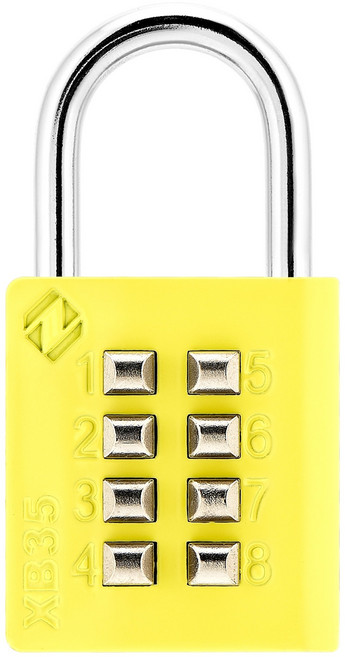 자커 컬러 브리스터 버튼 자물쇠 옐로우 XB35, 1개