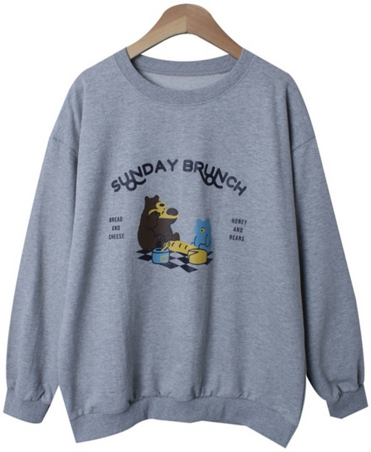 안다로미 긴팔 썬데이 베어 맨투맨