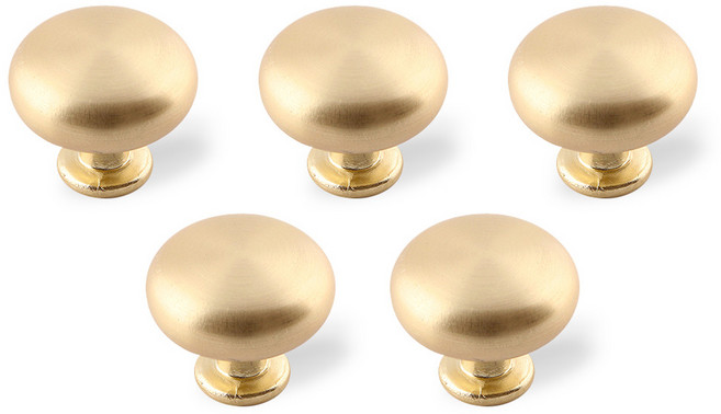 모네스페스 원형 심플 가구 손잡이 1구, 골드, 5개
