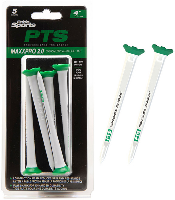 프라이드스포츠 PTS 맥스프로 2.0 플라스틱 골프티꽂이 5개입, 그린, 1개